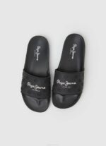 žene crno slider obične japanke za plažu Pepe Jeans JZ8H690 - Slika 2