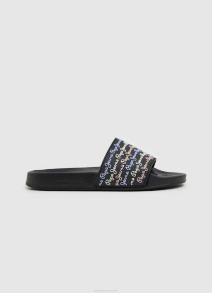 žene crno slider set japanke za plažu Pepe Jeans JZ8H692