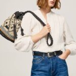 žene crno straw bucket torba Pepe Jeans JZ8H719
