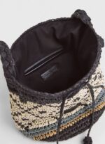 žene crno straw bucket torba Pepe Jeans JZ8H719 - Slika 4
