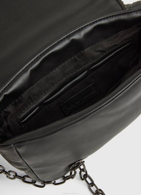 žene crno torba preko ramena s podstavljenim detaljima Pepe Jeans JZ8H708 - Slika 4