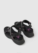 žene crno venus ace trek sandale Pepe Jeans JZ8H687 - Slika 4