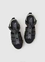 žene crno venus point trek sandale Pepe Jeans JZ8H686 - Slika 2