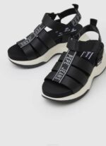 žene crno venus point trek sandale Pepe Jeans JZ8H686 - Slika 3