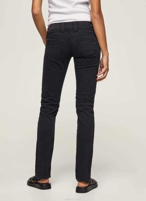 žene crno venus venus traperice ravnog kroja niskog struka Pepe Jeans JZ8H298 - Slika 4