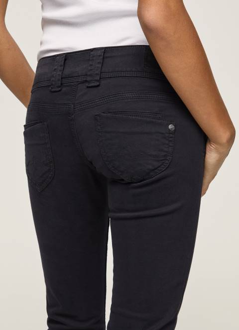 žene crno venus venus traperice ravnog kroja niskog struka Pepe Jeans JZ8H298 - Slika 5
