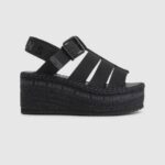 žene crno witney sunčane sandale na klin Pepe Jeans JZ8H647