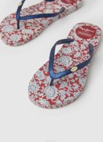 žene Crvena cvjetne japanke za plažu Pepe Jeans JZ8H702 - Slika 3