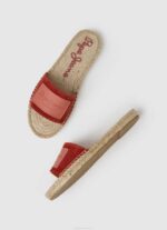 žene crvena dalija siva berry kožne sandale Pepe Jeans JZ8H679 - Slika 2
