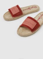 žene crvena dalija siva berry kožne sandale Pepe Jeans JZ8H679 - Slika 3