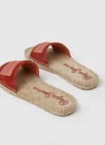 žene crvena dalija siva berry kožne sandale Pepe Jeans JZ8H679 - Slika 4