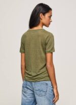 žene domet lanena majica s v-izrezom Pepe Jeans JZ8H468 - Slika 4
