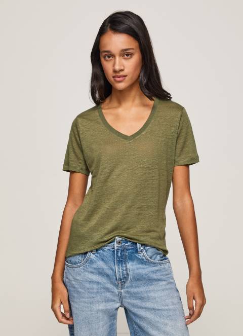 zene_domet_lanena_majica_s_v_izrezom_pepe_jeans_jz8h468.jpg žene domet lanena majica s v-izrezom Pepe Jeans JZ8H468 - Slika 1