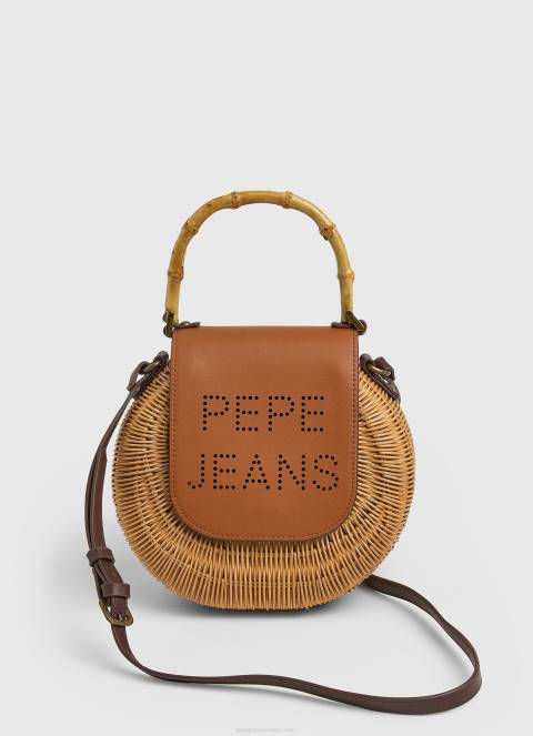 žene duhan ručno rađena torbica od pruća Pepe Jeans JZ8H716 - Slika 2
