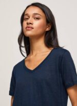 žene dulwich lanena majica s v-izrezom Pepe Jeans JZ8H467 - Slika 3