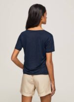 žene dulwich lanena majica s v-izrezom Pepe Jeans JZ8H467 - Slika 4