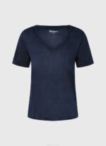žene dulwich lanena majica s v-izrezom Pepe Jeans JZ8H467 - Slika 5