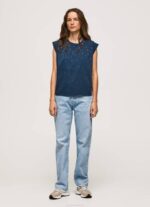 žene dulwich mramorirana majica s rukavima s otvorom za ruke Pepe Jeans JZ8H406 - Slika 2