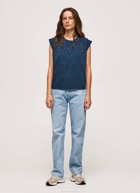 žene dulwich mramorirana majica s rukavima s otvorom za ruke Pepe Jeans JZ8H406 - Slika 2