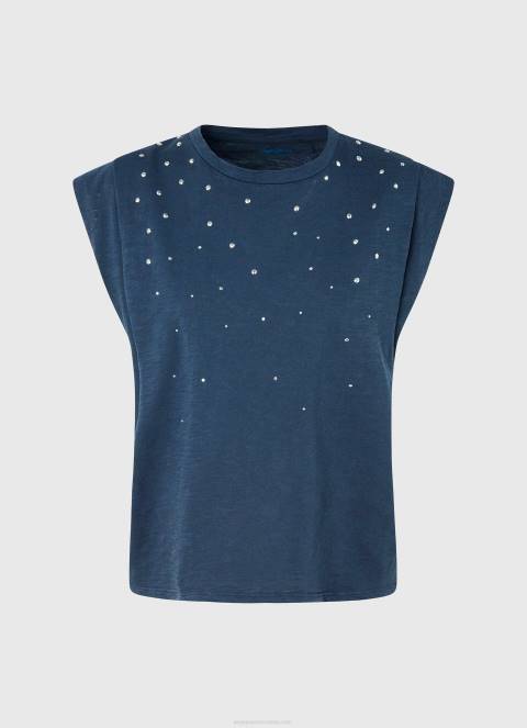 žene dulwich mramorirana majica s rukavima s otvorom za ruke Pepe Jeans JZ8H406 - Slika 5