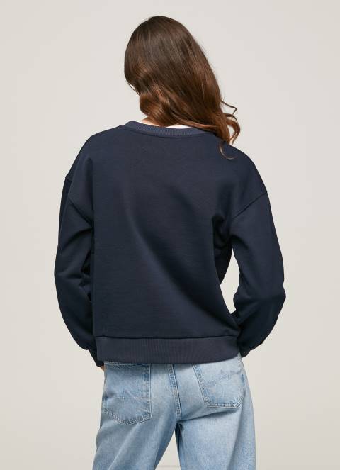 žene dulwich pamučni džemper s okruglim logotipom Pepe Jeans JZ8H279 - Slika 4