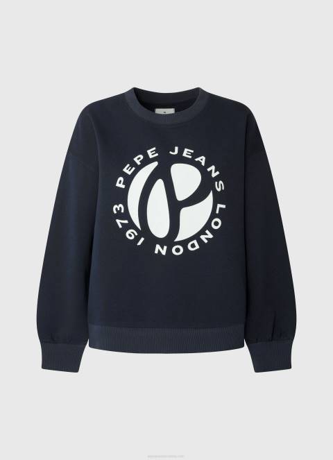 žene dulwich pamučni džemper s okruglim logotipom Pepe Jeans JZ8H279 - Slika 5