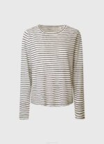 žene dulwich prugasta majica dugih rukava Pepe Jeans JZ8H436 - Slika 5