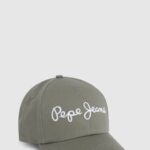 žene harvard kaki osnovna kapa s izvezenim logotipom Pepe Jeans JZ8H783