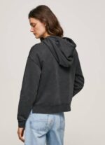 žene isprano crno pamučna majica s kapuljačom Pepe Jeans JZ8H281 - Slika 3