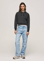 žene isprano crno pamučna majica s kapuljačom Pepe Jeans JZ8H281 - Slika 4