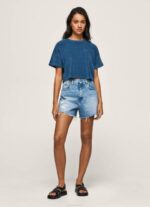 žene jarman skraćena majica od baršuna Pepe Jeans JZ8H461 - Slika 2