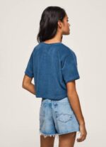 žene jarman skraćena majica od baršuna Pepe Jeans JZ8H461 - Slika 4