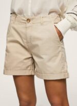 žene kamen kratke chino hlače uobičajenog kroja Pepe Jeans JZ8H524 - Slika 3