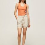 žene kamen papirnate vrećice lanene kratke hlače Pepe Jeans JZ8H490
