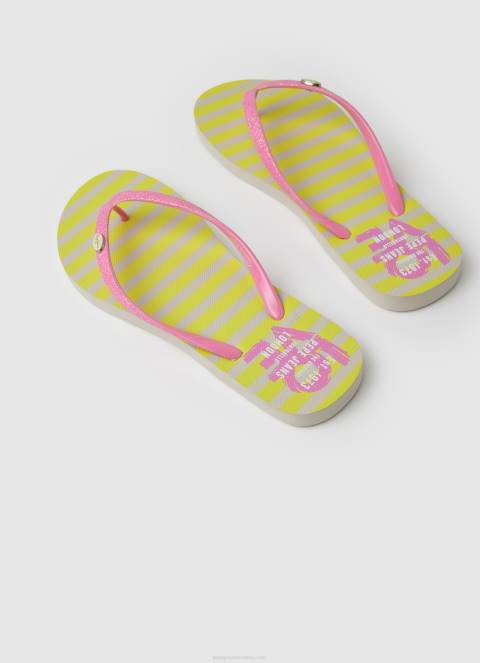 žene kiselo zelena rake volim japanke za plažu Pepe Jeans JZ8H705 - Slika 4