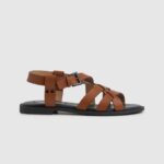 žene konjak hayes rimske ravne sandale Pepe Jeans JZ8H655
