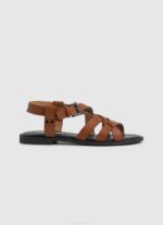 žene konjak hayes rimske ravne sandale Pepe Jeans JZ8H655