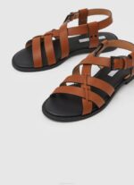 žene konjak hayes rimske ravne sandale Pepe Jeans JZ8H655 - Slika 3