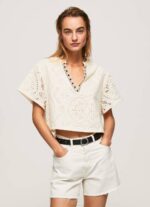 žene mlaćenica bluza s ukrasnim ažurnim detaljima Pepe Jeans JZ8H327 - Slika 3