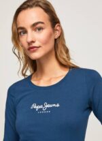 žene mornarica pamučna majica dugih rukava Pepe Jeans JZ8H472 - Slika 3