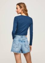 žene mornarica pamučna majica dugih rukava Pepe Jeans JZ8H472 - Slika 4