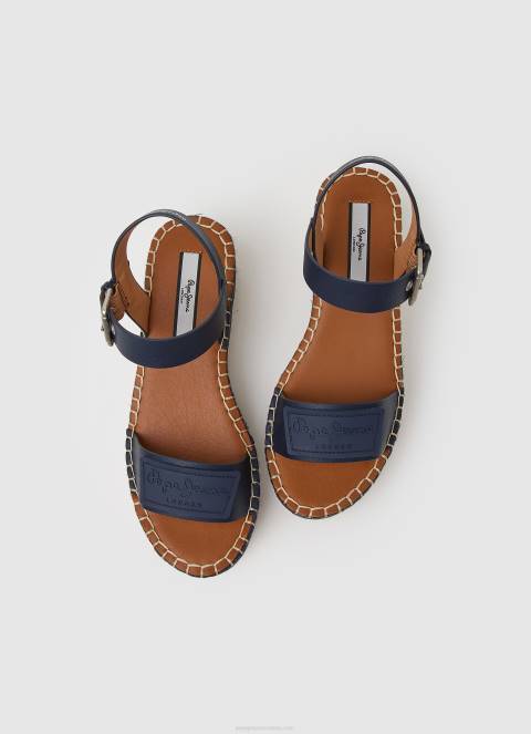 žene mornarica sandale na klin marke Witney Pepe Jeans JZ8H650 - Slika 2