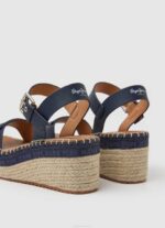 žene mornarica sandale na klin marke Witney Pepe Jeans JZ8H650 - Slika 4