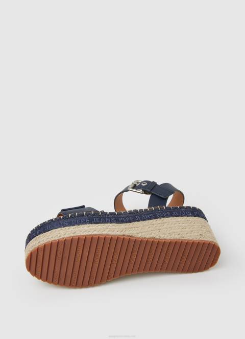 žene mornarica sandale na klin marke Witney Pepe Jeans JZ8H650 - Slika 5