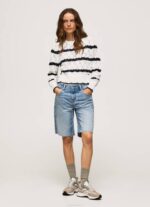 žene mousse ažurni žersej s prugastim uzorkom Pepe Jeans JZ8H251 - Slika 2