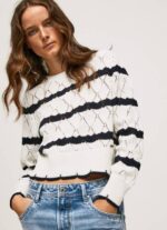 žene mousse ažurni žersej s prugastim uzorkom Pepe Jeans JZ8H251