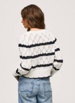 žene mousse ažurni žersej s prugastim uzorkom Pepe Jeans JZ8H251 - Slika 4