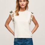 žene mousse heklana majica s rukavima Pepe Jeans JZ8H464