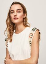žene mousse heklana majica s rukavima Pepe Jeans JZ8H464 - Slika 3