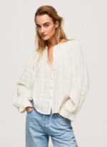 žene mousse mao ovratnik pamuk dobby bluza Pepe Jeans JZ8H362
